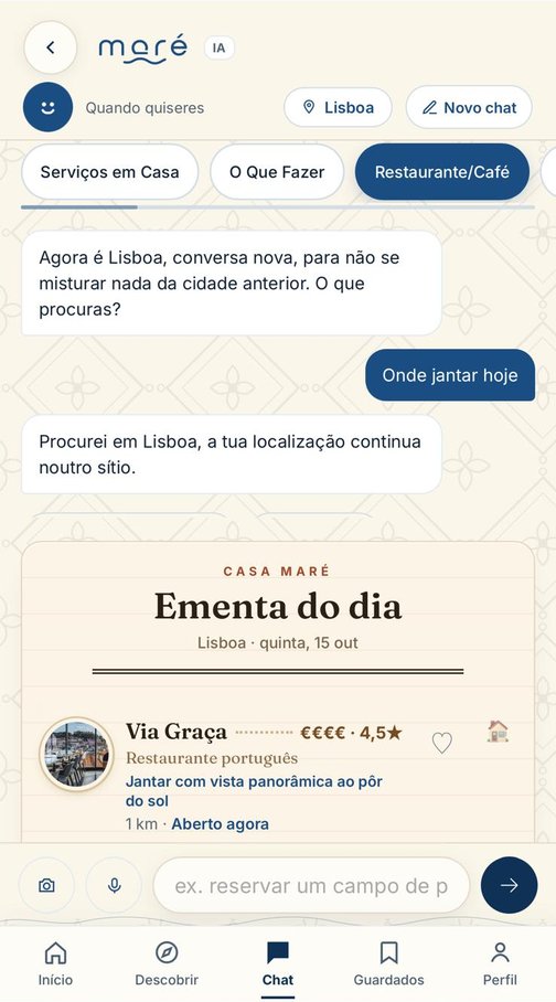 Restaurantes em Lisboa na Maré