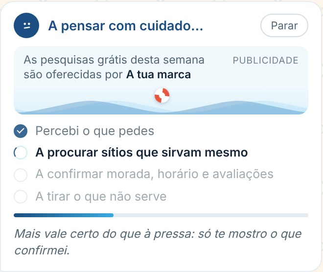 A faixa do patrocinador na espera da Maré
